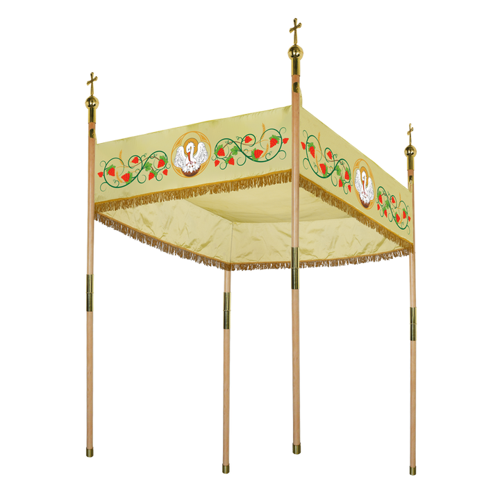 Sacred Processional Canopy, beautifully adorned with the Pelican embroidery