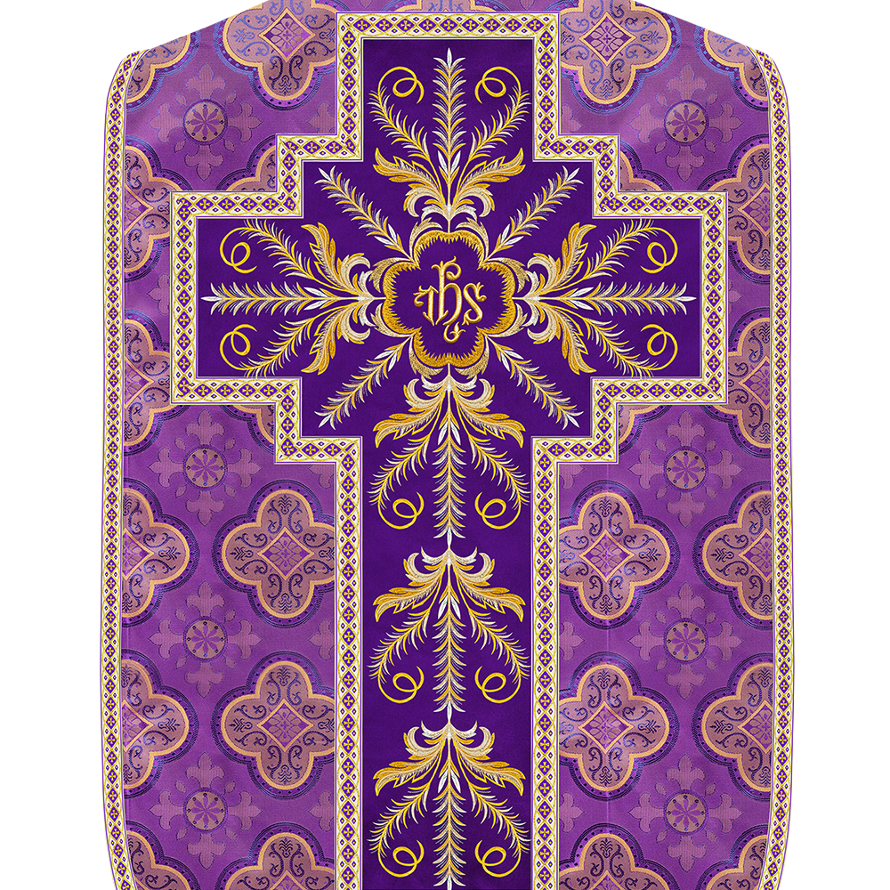 Roman Chasuble Vestment With Detailed Orphrey