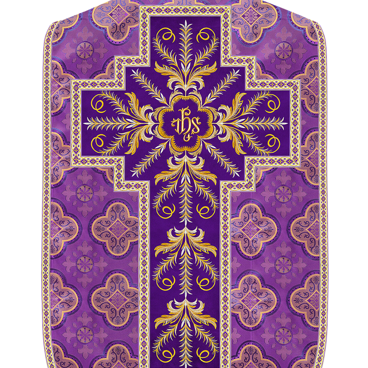 Roman Chasuble Vestment With Detailed Orphrey