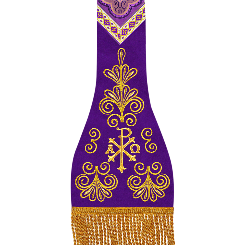 Roman Stole with Spiritual embroidery