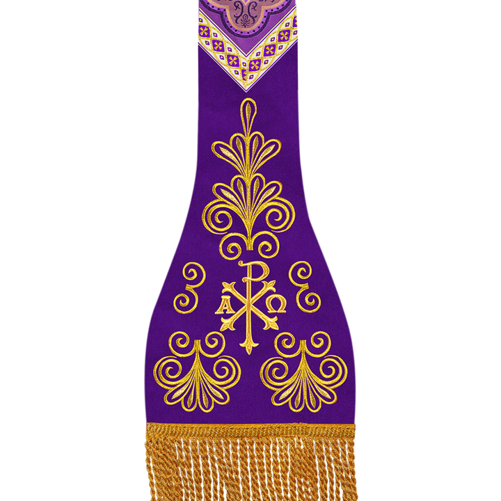 Roman Stole with Spiritual embroidery