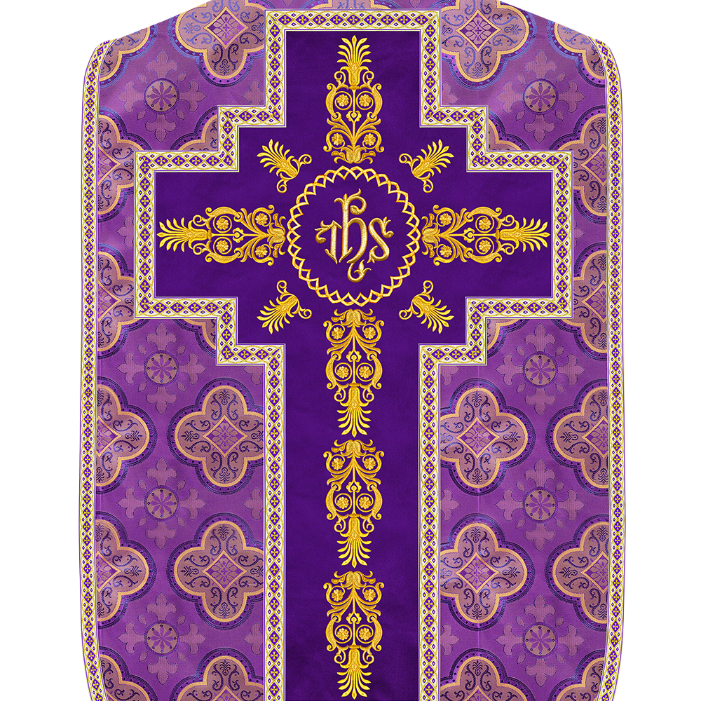 Roman Chasuble Vestments Adorned With Trims