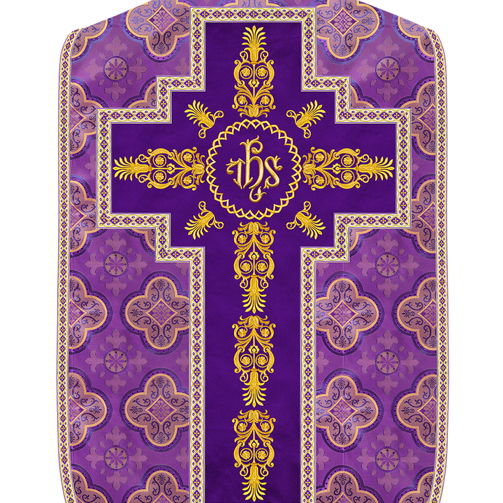 Roman Chasuble Vestments Adorned With Trims