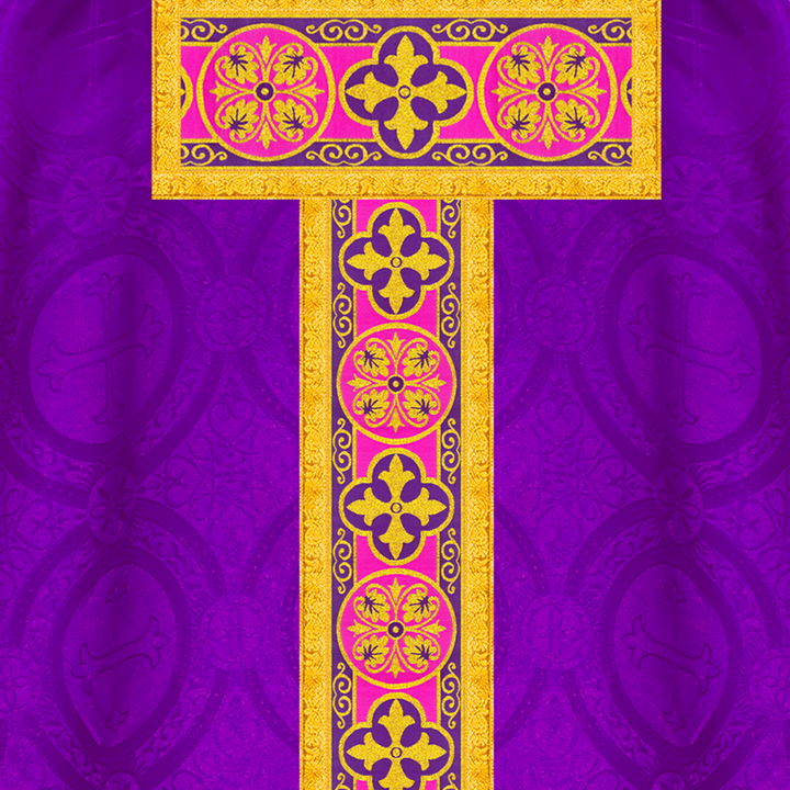 Gothic Chasuble Featuring Exquisite Woven Braids