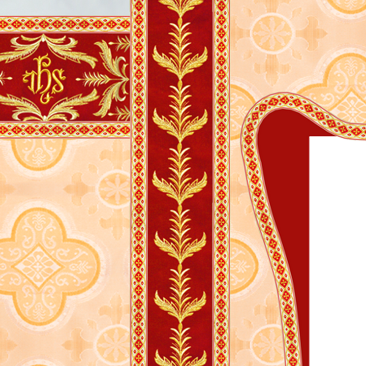 Tunicle Vestment with Braided Embroidery