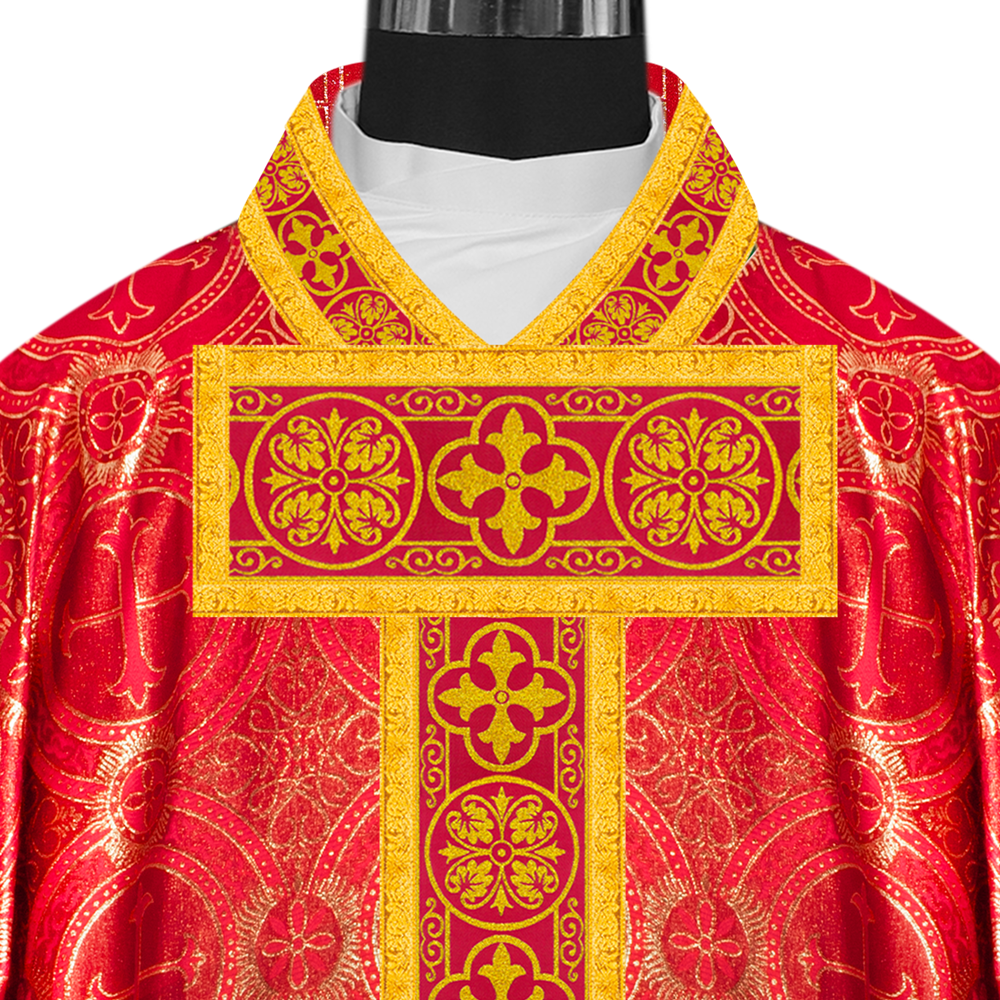 Gothic chasuble embellished with braided Trims