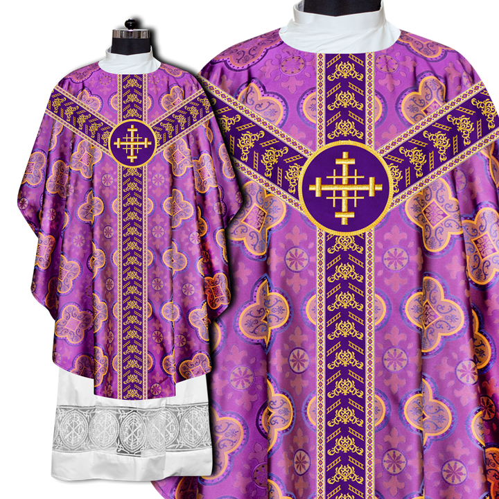 Gothic Chasuble Vestments With Adorned Orphrey And Trims