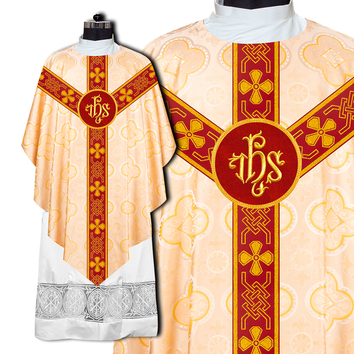 Pugin Chasuble with Liturgical Motif and Trims