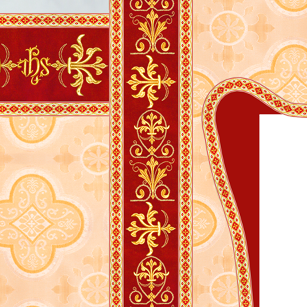 Tunicle Vestment with Ornate Braided Trims