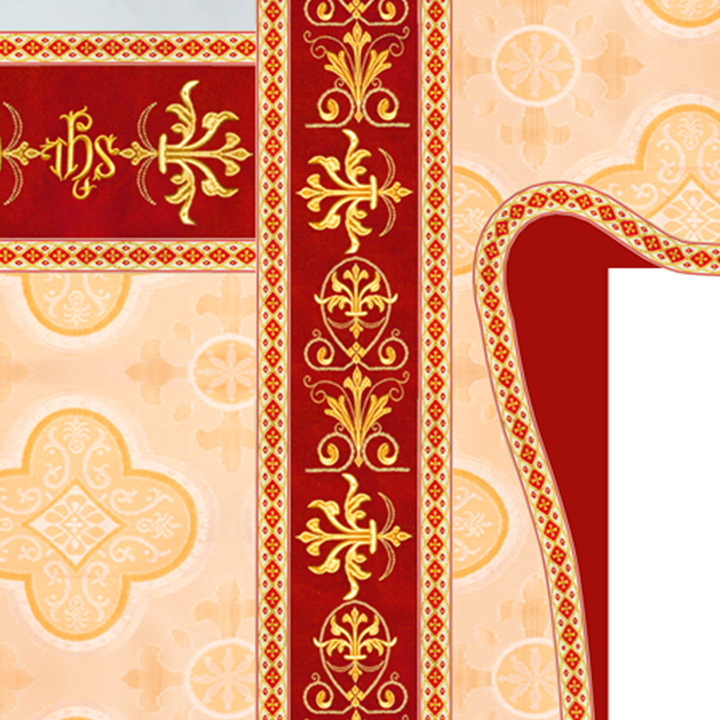 Tunicle Vestment with Ornate Braided Trims