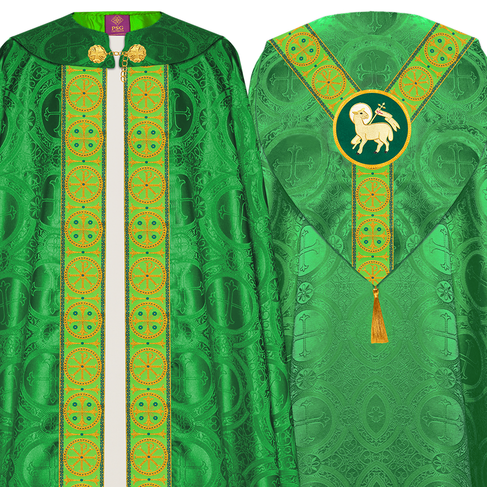 Gothic Cope Vestment with Y Type Embroidered Motif