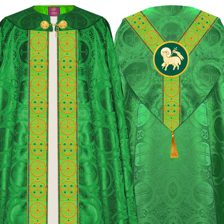 Gothic Cope Vestment with Y Type Embroidered Motif