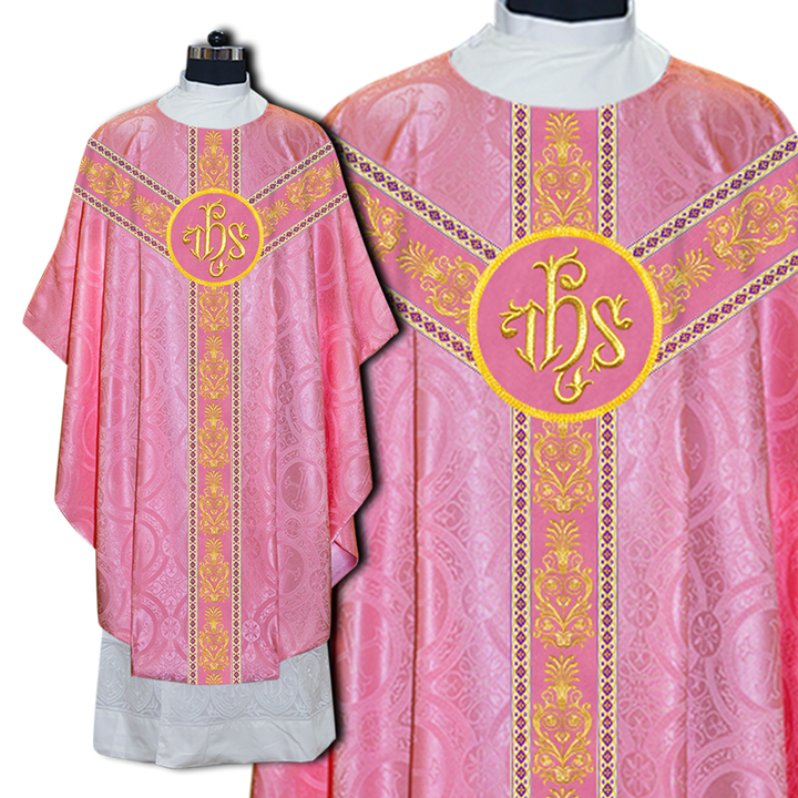 Gothic Chasuble Vestments With Ornate Braids and Trims