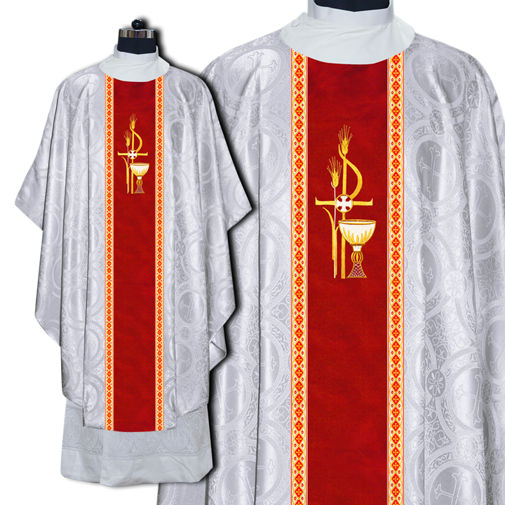 Gothic Chasuble with Spiritual Motif and Trims