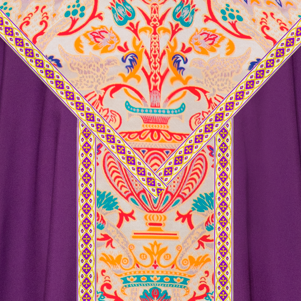 Tapestry Gothic Chasuble Adorned With Braids and Trims