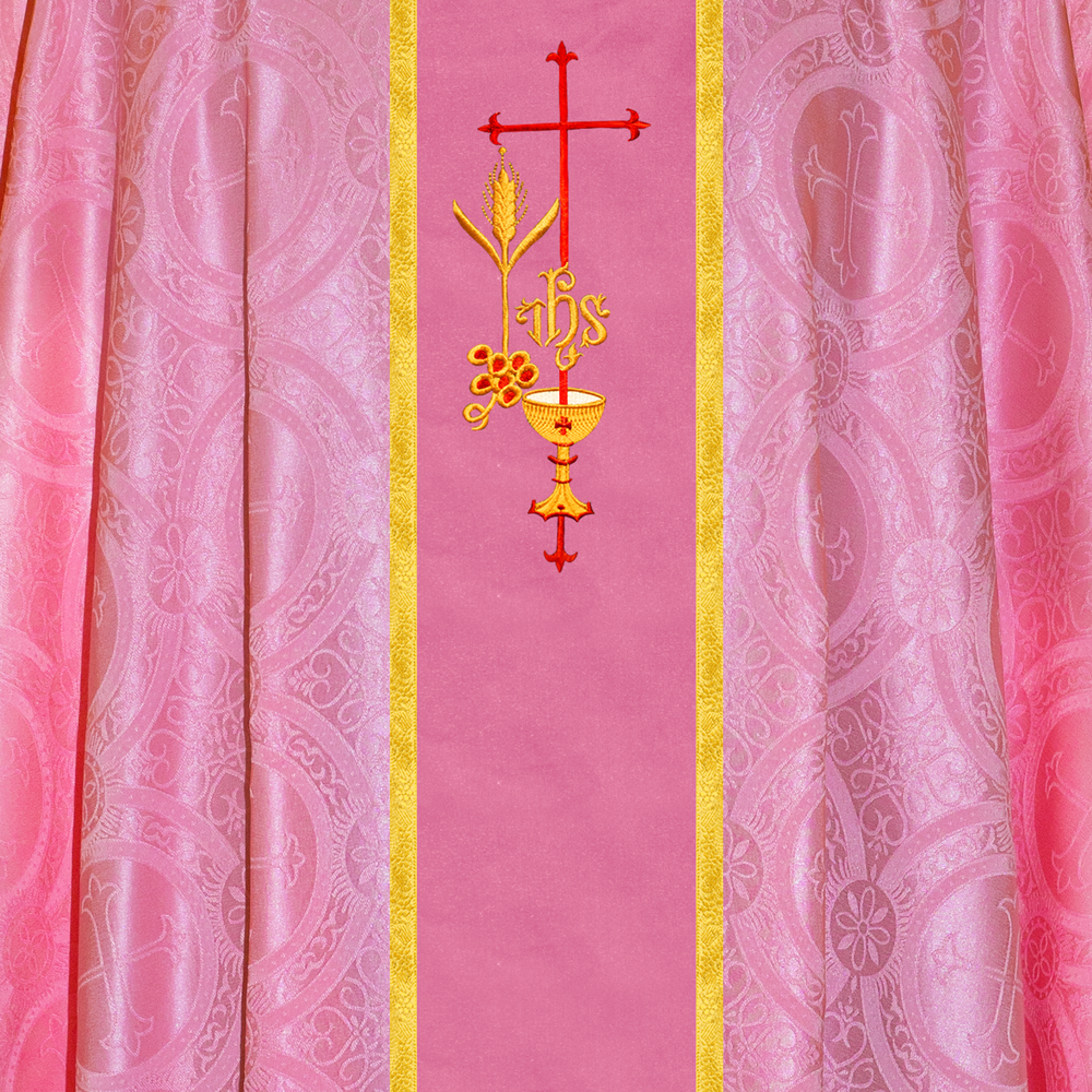 Gothic Chasuble Spiritual Emmer with IHS Motif