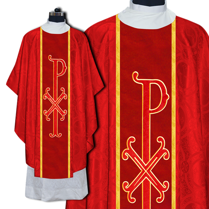 Gothic Chasuble with PAX Motif and Golden Trims