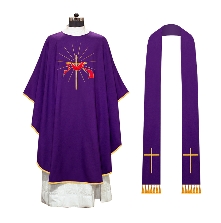 Lenten Chasuble with Cross Design