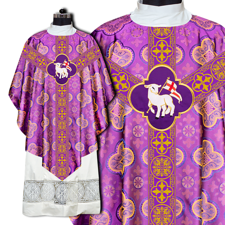 Pugin Style Chausble with embroidered motif