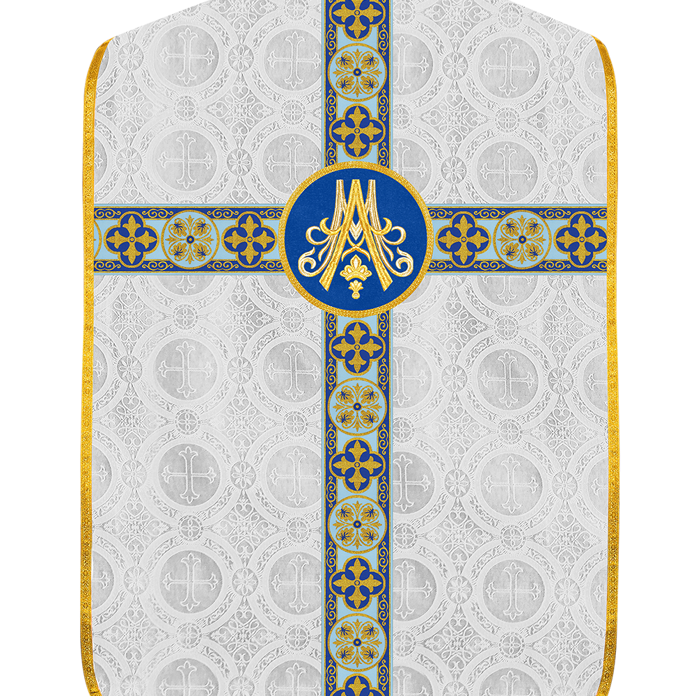 Marian Roman Chasuble with Braided Orphrey