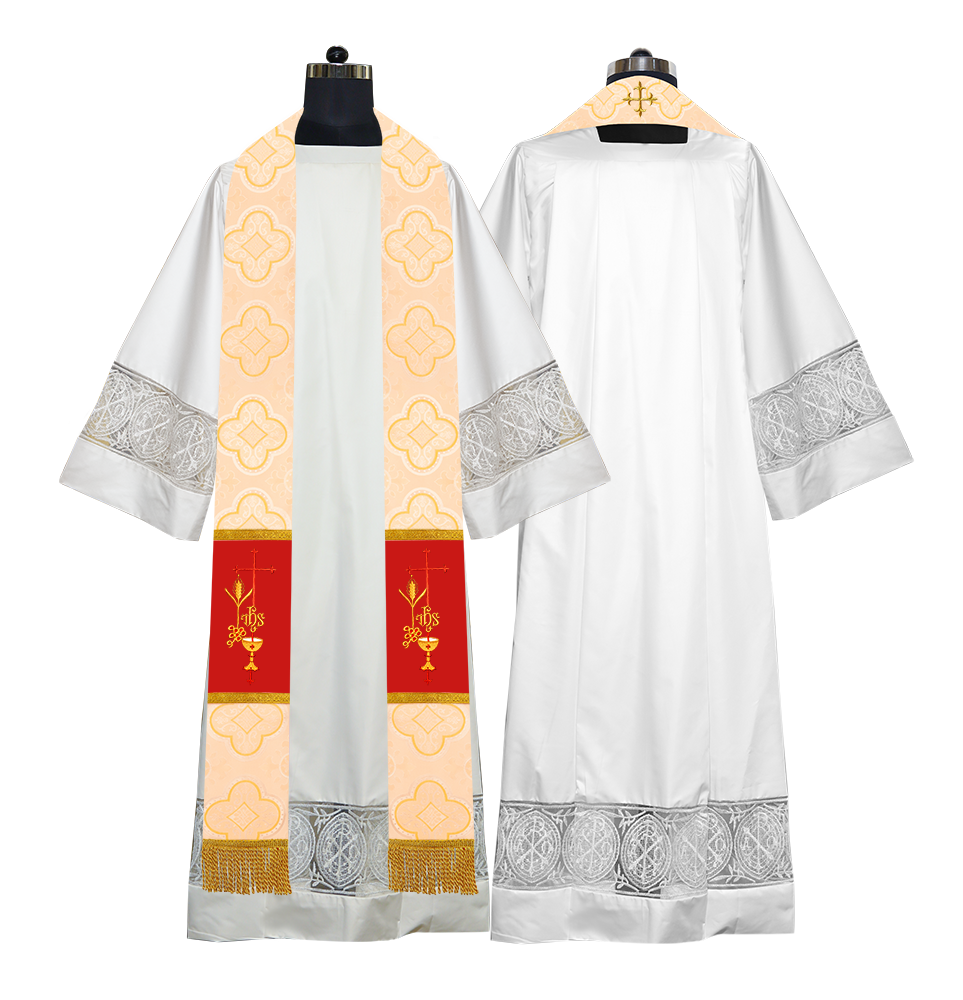Emmer with IHS Embroidered Priest Stole
