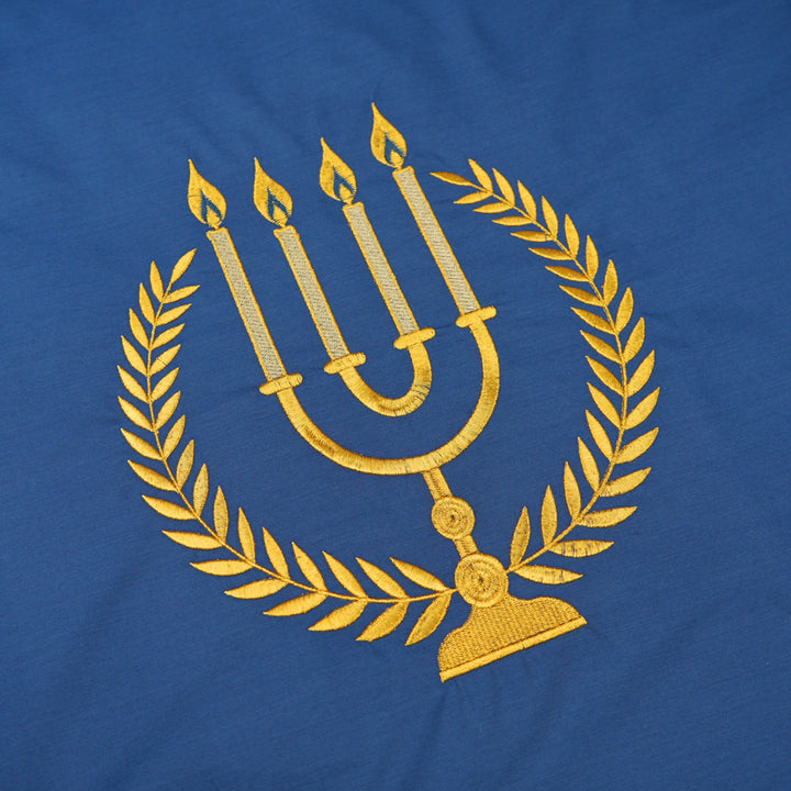 Advent chasuble with candle embroidery