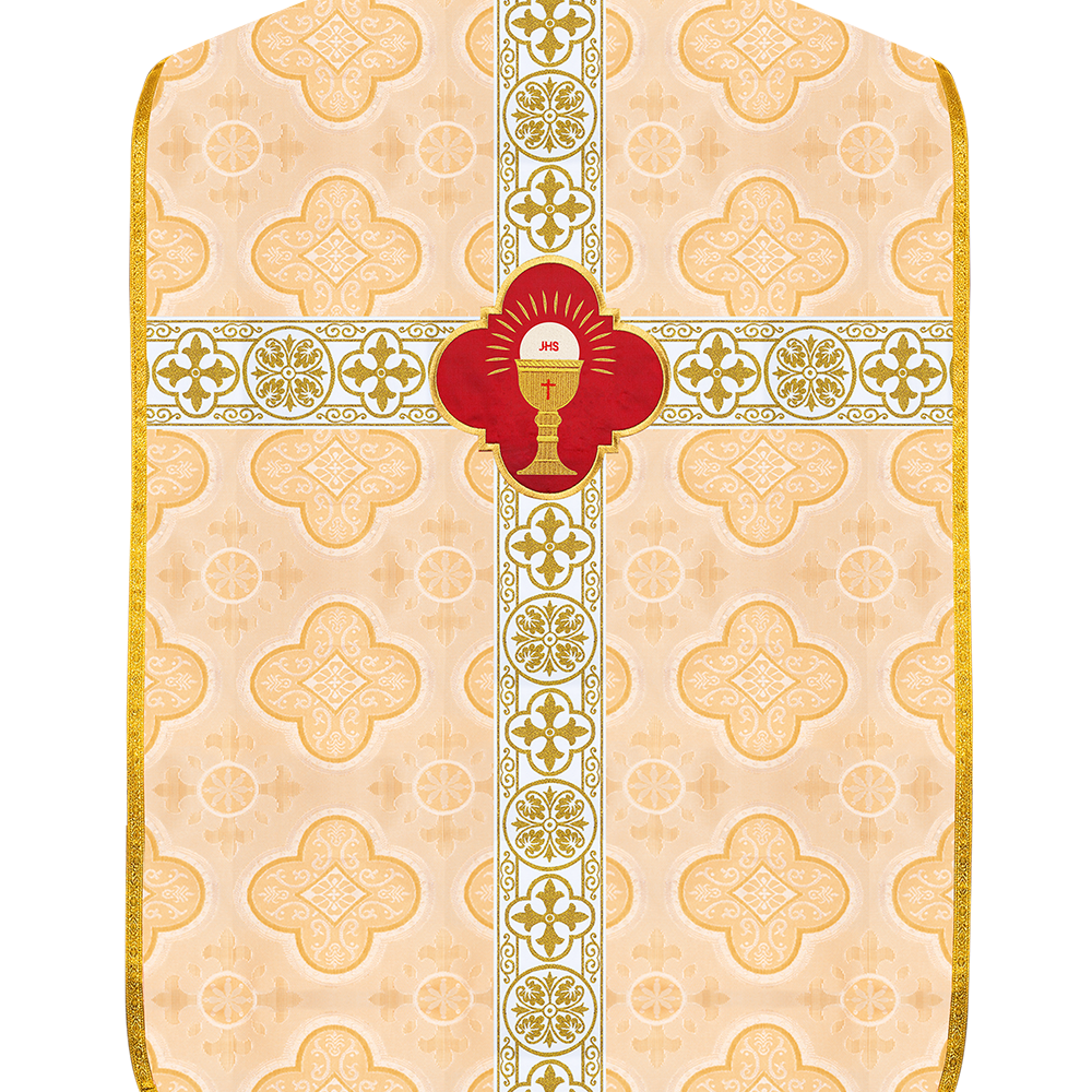 Fiddleback Vestments with Motif and Cross Orphrey