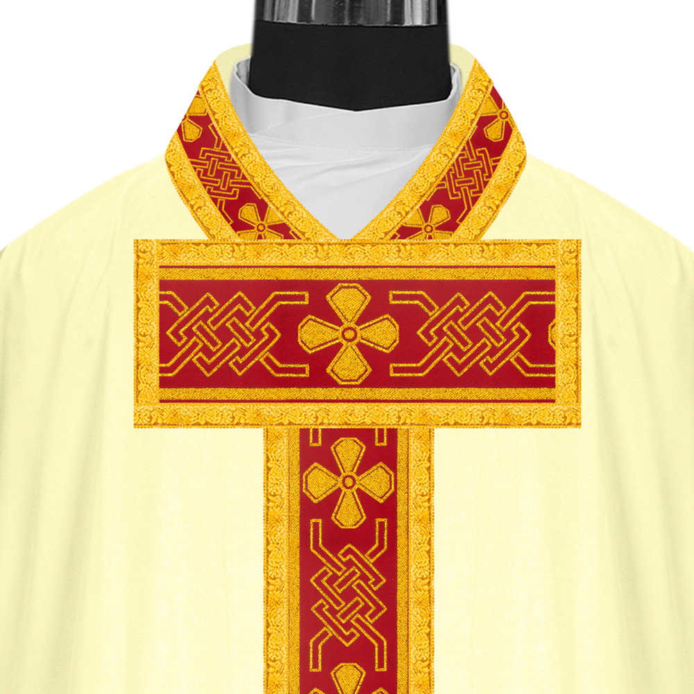 Gothic Chasuble Enhanced with Braided Trims