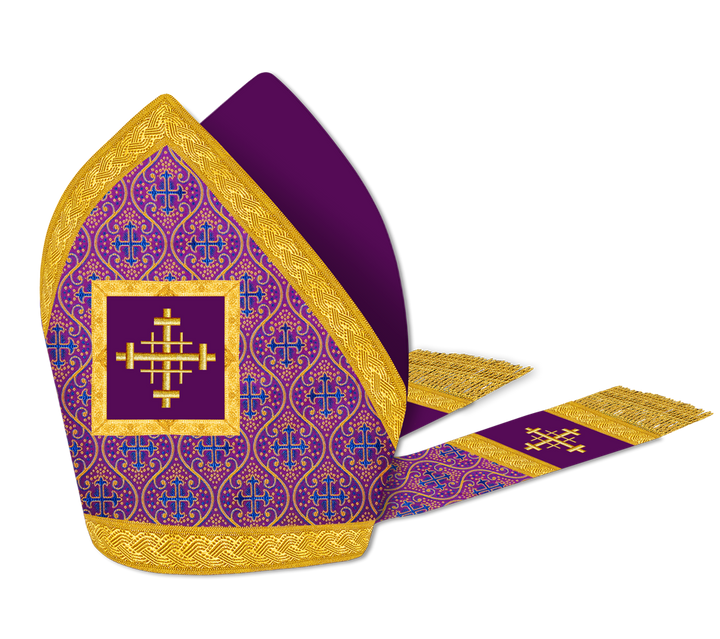Mitre with Embroidered Cross and Trims