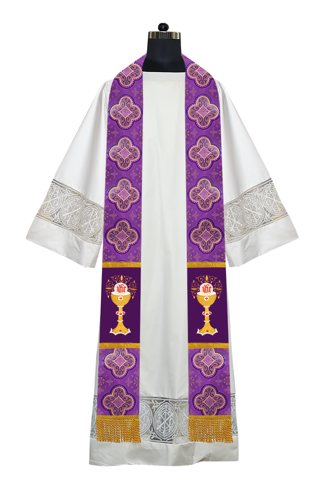 Chalice with IHS Embroidered Priest Stole