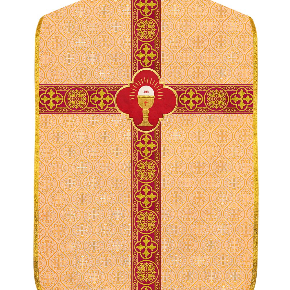 Roman Chasuble Fiddleback with Braided Trims