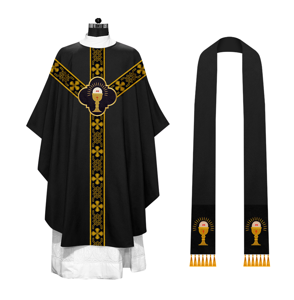 Gothic Chasuble with Motif and Trims