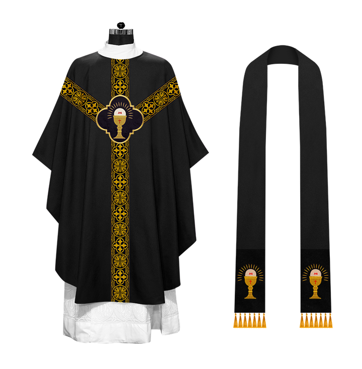 Gothic Chasuble with Ornate Braided Trims