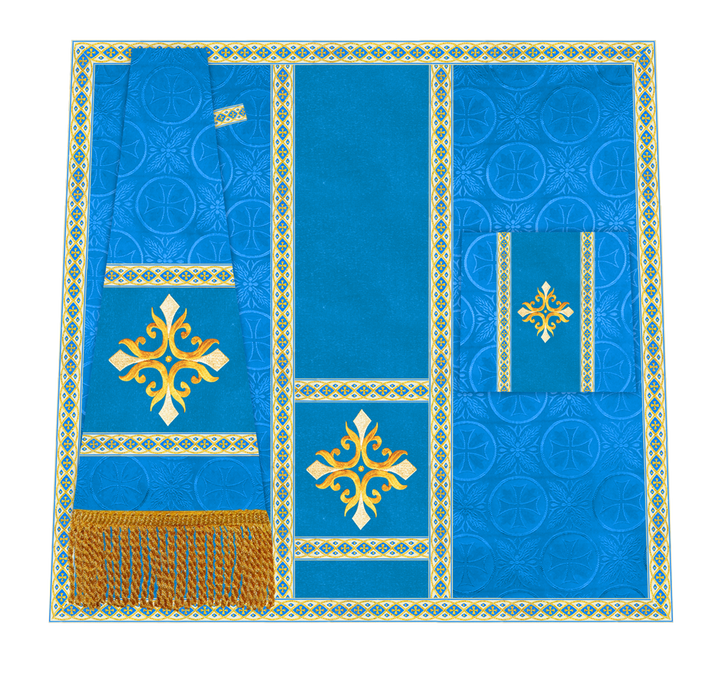 Traditional Altar Mass Set with  Embroidered Motifs