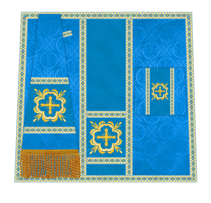 Traditional Altar Mass Set with  Embroidered Motifs
