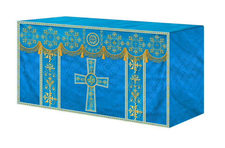Embroidered Liturgical Church Altar Cloth with Spiritual Motif