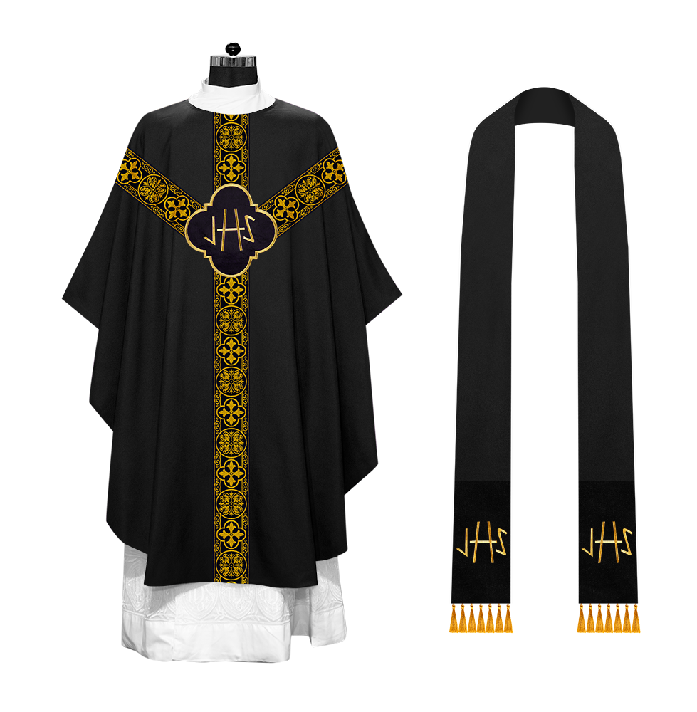 Gothic Chasuble with Ornate Braided Trims