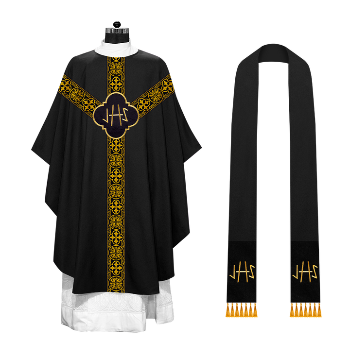 Gothic Chasuble with Ornate Braided Trims