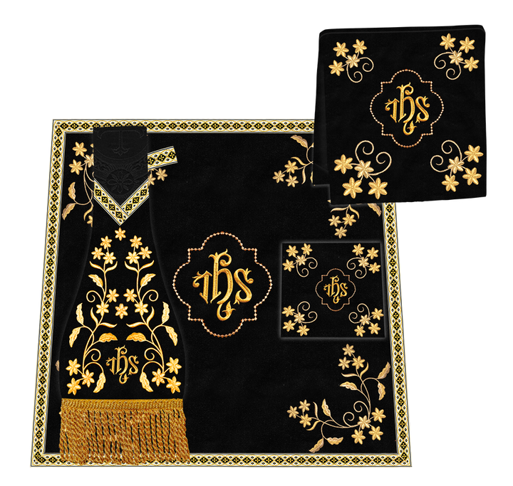 Gothic Chasuble Vestments With Floral Design and Trims