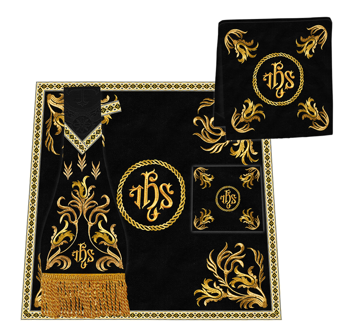 Gothic Chasuble Vestments With Ornate Embroidery And Trims