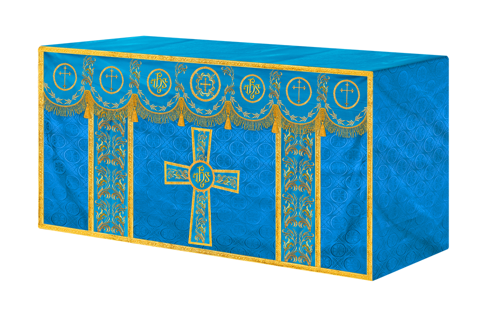 Church Altar Cloth with Refined Embroidery and Motif