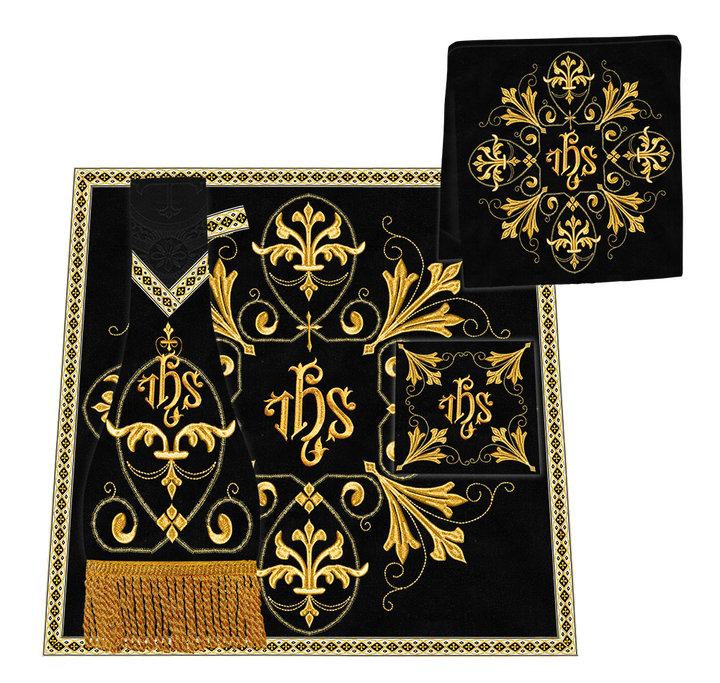 Borromean Chasuble Vestment With Spiritual Motifs and Trims