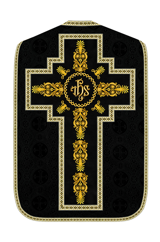 Roman Chasuble Vestments Adorned With Trims