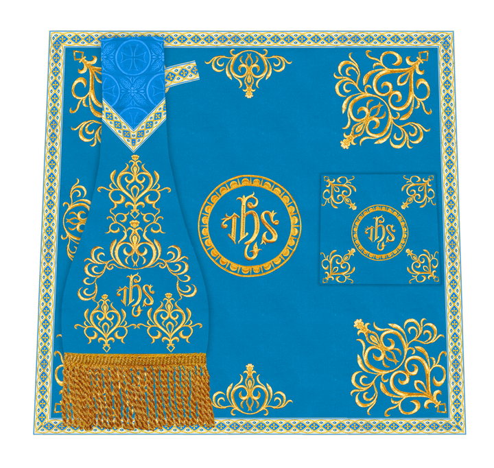 Elegant Altar Cloth with Intricate Orphrey Embroidery & Motif