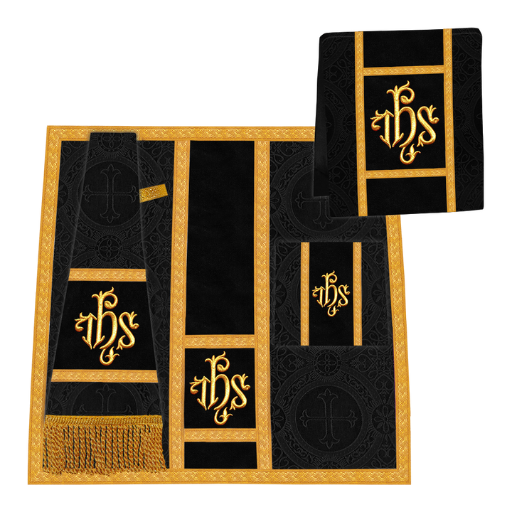 Gothic Cope Vestment with Cross Type Braided Motif