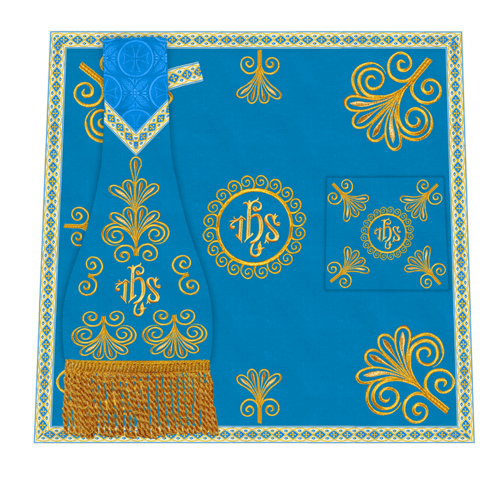 Elegant Church Mass Set with Embroidered Motifs
