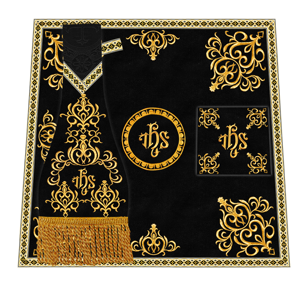 Traditional Fiddleback Vestment With Motifs and Trims