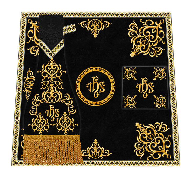 Traditional Fiddleback Vestment With Motifs and Trims