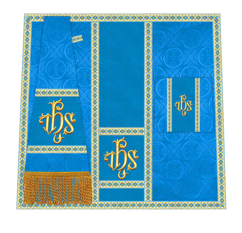 Traditional Altar Mass Set with  Embroidered Motifs