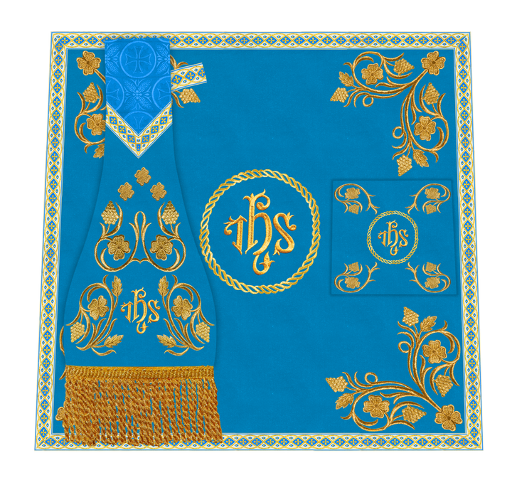 Elegant Embroidered Mass Set with Grapes Design